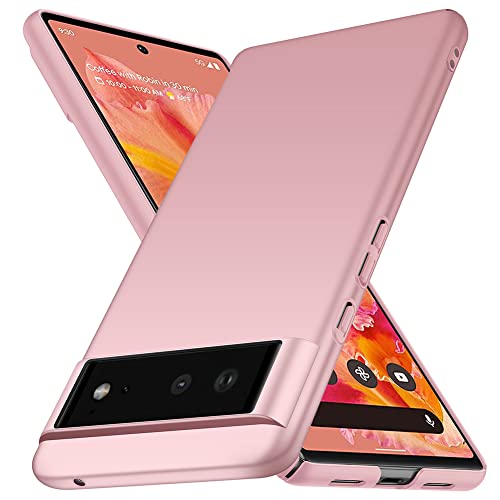 YIIWAY Kompatibel mit Google Pixel 6 Hülle, Rose Gold Sehr Dünn Hülle Handyhülle Harte Schutzhülle Case Kompatibel mit Google Pixel 6 (6.4") YW42494 von YIIWAY