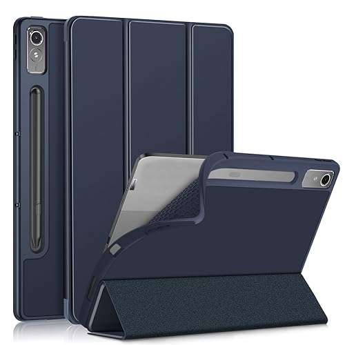 YIIWAY Kompatibel mit Lenovo Tab P12 12.7" (2023) Hülle, Blau Dünn Tablet Handyhülle Schutzhülle Case mit Auto Sleep/Wake Funktion und Standfunktion YW55408 von YIIWAY