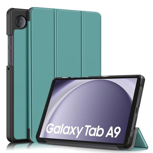 YIIWAY Kompatibel mit Samsung Galaxy Tab A9 8.7" (2023) Hülle, Grün Dünn Tablet Handyhülle Schutzhülle Case mit Auto Sleep/Wake Funktion und Standfunktion YW55425 von YIIWAY