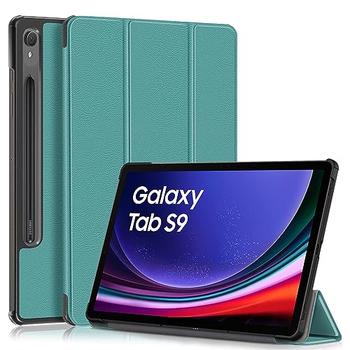 YIIWAY Kompatibel mit Samsung Galaxy Tab S9 (11.0") Hülle, Grün Dünn Tablet Handyhülle Schutzhülle Case mit Auto Sleep/Wake Funktion und Standfunktion YW55353 von YIIWAY