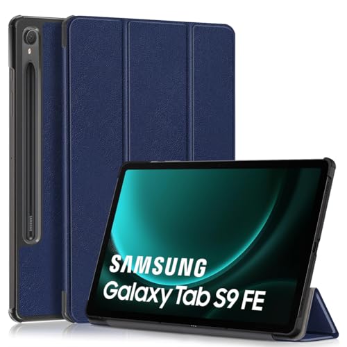 YIIWAY Kompatibel mit Samsung Galaxy Tab S9 FE 10.9" (2023) Hülle, Blau Dünn Tablet Handyhülle Schutzhülle Case mit Auto Sleep/Wake Funktion und Standfunktion YW55436 von YIIWAY