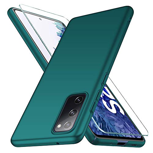 YIIWAY Samsung Galaxy S20 FE 4G / 5G Hülle + Schutzfolie, Grün Sehr Dünn Schutz Hülle Handyhülle Harte Schutzhülle Case für Samsung Galaxy S20 FE 4G / 5G YW41784 von YIIWAY