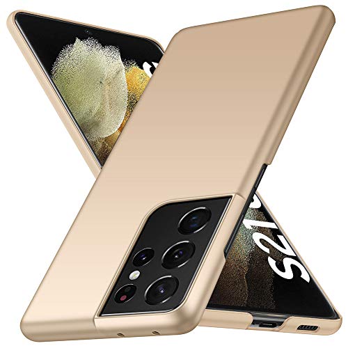 YIIWAY Samsung Galaxy S21 Ultra 5G Hülle, Gold Sehr Dünn Schutz Hülle Handyhülle Harte Schutzhülle Case für Samsung Galaxy S21 Ultra 5G (6.8") YW42133 von YIIWAY