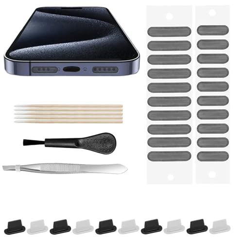 YIIWONI 37 Stück Reinigungsknete für Handy,Handy Staubschutz Set,Smartphone,Handy Reinigungsset,Professionelles Reinigungsset inkl,iPhone Lautsprecher Schutz für Type-c und iPhone YIIWONI 37 Stück Reinigungsknete für Handy,Handy Staubschutz Set,Smartphone,Handy Reinigungsset,Professionelles Reinigungsset inkl,iPhone Lautsprecher Schutz für Type-c und iPhone von YIIWONI
