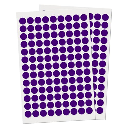 Violett Runde 13 mm Punkte Aufkleber Selbstklebende Markierungspunkte Wasserdicht Klebepunkte Aufkleber Kleine Farbkodierung Etiketten 1170 Stück Violett Runde 13 mm Punkte Aufkleber Selbstklebende Markierungspunkte Wasserdicht Klebepunkte Aufkleber Kleine Farbkodierung Etiketten 1170 Stück von YIKIADA