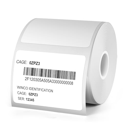 YIKIADA Weiß Thermo Etiketten 30 × 40 MM Vinyl Selbstklebend Rechteckig Wasserdicht Aufkleber Kompatibel mit M110/M220 300 Stück von YIKIADA