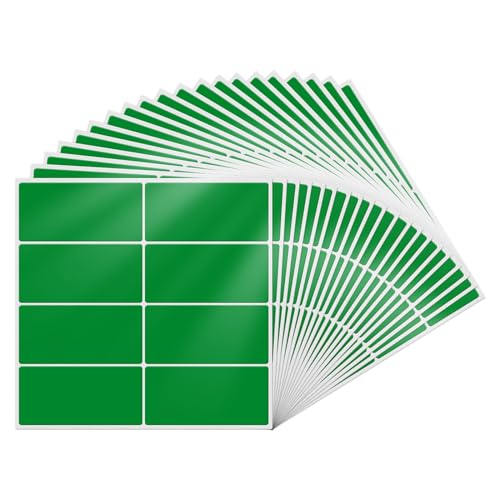 YIKIADA Grün Etiketten 40 x 19 mm Rechteckig Selbstklebend Klebeetiketten Wasserdicht Aufkleber für Marmelade Beschriften Adressetiketten 160 Stück von YIKIADA