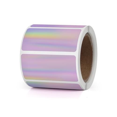 YIKIADA Holographic Thermo Etiketten Vinyl 25 × 50 mm Violett Rolle Rechteckig Selbstklebend Adressaufkleber Wasserdicht Name Aufkleber für Logo Barcode QR Code DIY 200 Stück YIKIADA Holographic Thermo Etiketten Vinyl 25 × 50 mm Violett Rolle Rechteckig Selbstklebend Adressaufkleber Wasserdicht Name Aufkleber für Logo Barcode QR Code DIY 200 Stück von YIKIADA