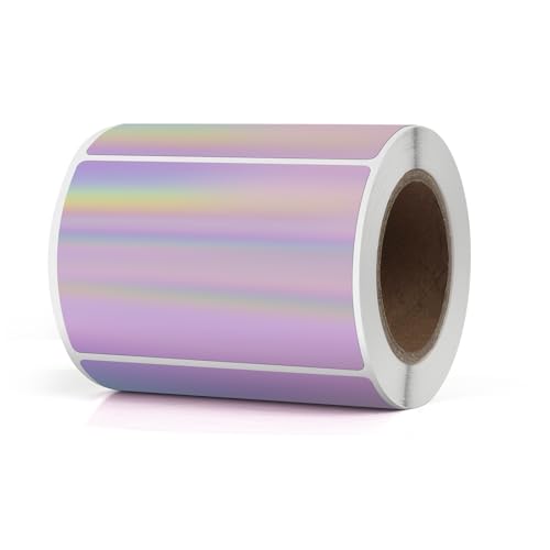 YIKIADA Holographic Thermo Etiketten Vinyl 50 × 76 mm Violett Rolle Rechteckig Selbstklebend Adressaufkleber Wasserdicht Name Aufkleber für Logo Barcode QR Code DIY 200 Stück YIKIADA Holographic Thermo Etiketten Vinyl 50 × 76 mm Violett Rolle Rechteckig Selbstklebend Adressaufkleber Wasserdicht Name Aufkleber für Logo Barcode QR Code DIY 200 Stück von YIKIADA