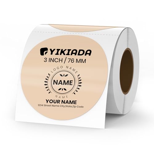 YIKIADA Khaki Punkte Thermo-Etikett Vinyl 76 mm Selbstklebend Rolle Adressaufkleber Wasserdicht Drucker Aufkleber für Logo Barcode QR Code Inventar 500 Stück YIKIADA Khaki Punkte Thermo-Etikett Vinyl 76 mm Selbstklebend Rolle Adressaufkleber Wasserdicht Drucker Aufkleber für Logo Barcode QR Code Inventar 500 Stück von YIKIADA