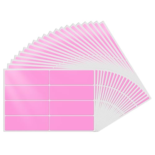YIKIADA Rosa Etiketten 75 x 25 mm Rechteckig Selbstklebend Klebeetiketten Wasserdicht Aufkleber für Marmelade Beschriften Adressetiketten 160 Stück von YIKIADA