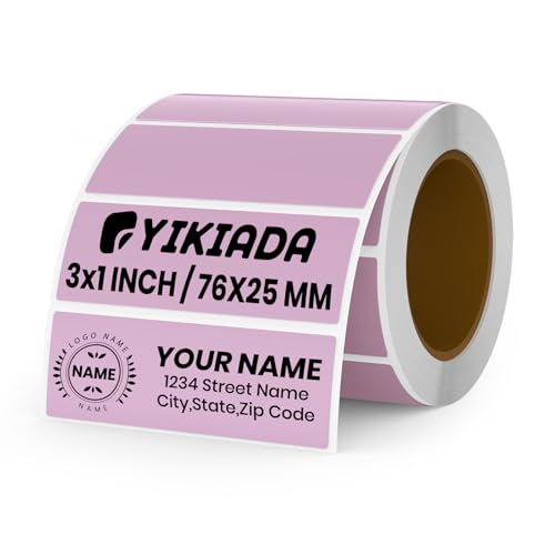 YIKIADA Violett Thermoetikett Vinyl 25 × 76 mm Rolle Rechteck Selbstklebend Adressaufkleber Wasserdicht Beschriften Name Aufkleber für Barcode QR Code UPC 500 Stück YIKIADA Violett Thermoetikett Vinyl 25 × 76 mm Rolle Rechteck Selbstklebend Adressaufkleber Wasserdicht Beschriften Name Aufkleber für Barcode QR Code UPC 500 Stück von YIKIADA