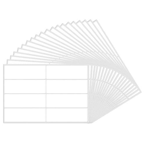 YIKIADA Weiß Etiketten 75 x 25 mm Rechteckig Selbstklebend Klebeetiketten Wasserdicht Aufkleber für Marmelade Beschriften Adressetiketten 160 Stück von YIKIADA
