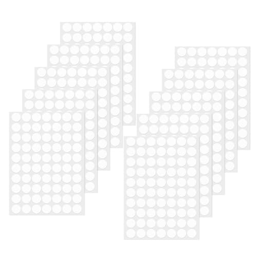 YIKIADA Weiß Klebepunkte Aufkleber 25 mm Vinyl Selbstklebende Abnehmbar Runde Etiketten Wasserdicht Punktaufkleber für Büro 700 Stück von YIKIADA