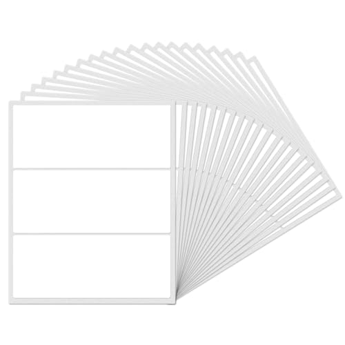 YIKIADA Weiß Rechteckig Etiketten 102 × 51 mm Selbstklebend Groß Lager Klebeetiketten Wasserdicht Aufkleber für Marmelade Beschriften Adressetiketten 60 Stück von YIKIADA