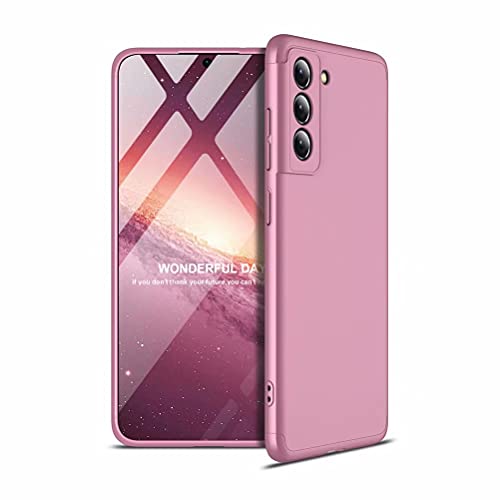 YIKLA Hülle für Samsung Galaxy S21 FE, [Mattierte Seidig] Ultra-dünne TPU Silikon Fallschutz Handyhülle Case, Harter PC Stoßfeste Schutzhülle, Roségold von YIKLA