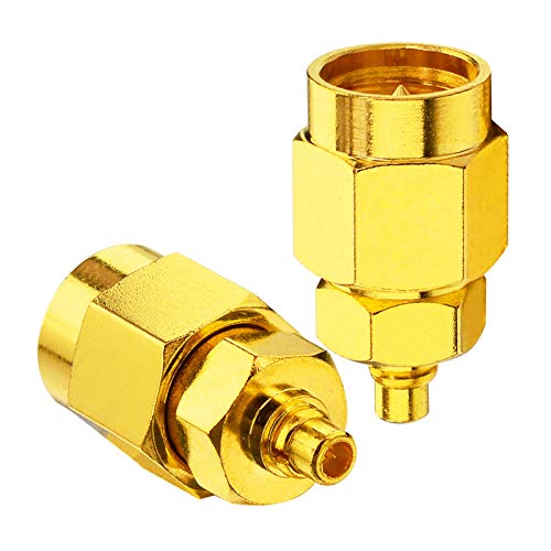 YILAINDUO 50Ω WiFi Antennenadapter SMA Stecker auf MMCX Stecker Verlustarmer RF Adapter für FPV Antenne FPV Drohnen Fatshark Schutzbrille Antennen WiFi Antennenverlängerungskabel 2er-Pack von YILIANDUO