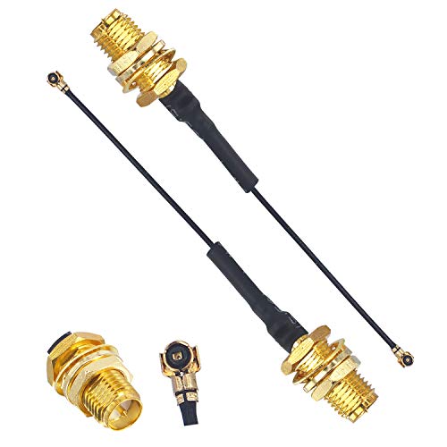 YILIANDUO 5CM / 1,97 Zoll RP-SMA Buchse Bulkhead an U.FL IPX MHF4 Mini PCI Pigtail Antenne WiFi Kabel IPEX Antennenerweiterung für Mini PCI zu PCIE Karte Wireless LAN WLAN Pack von 2 von YILIANDUO