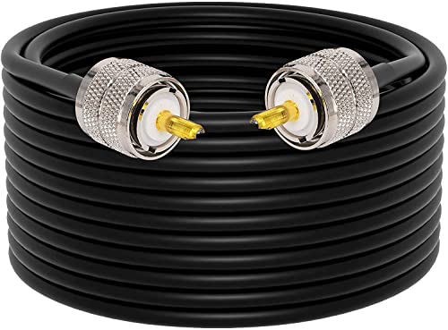 YILIANDUO CB Radio Kabel PL-259 UHF Stecker auf UHF Stecker SO-239 Kabel RG58 10M 32,8ft für CB Funk VHF UHF Amateurfunk Mobilfunkantenne Leistung SWR-Messgerät Linearverstärker Blindlast von YILIANDUO