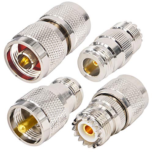 YILIANDUO RF Koaxialadapter kit N zu UHF PL-259 SO-239 Stecker Buchse Gerade Koax Adapter für SWR Repeater WiFi Antenne Repeater Funksignal von YILIANDUO