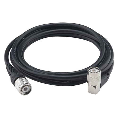 YILIANDUO TNC Koax Kabel 2M TNC Stecker auf TNC Stecker 90 Grad 50 Ohm RG58/U Koaxialkabel für GPS-Navigationsantenne RTK-Vermessungsantenne Wireless MIC-System von YILIANDUO