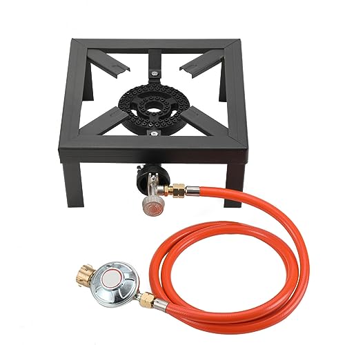 YILIKISS Gas Hockerkocher, Camping Hockerkocher Gas, 8KW Gaskocher Camping Outdoor, inkl.1,55 M Schlauch und 50 mbar Druckminderer für Outdoor, Camping YILIKISS Gas Hockerkocher, Camping Hockerkocher Gas, 8KW Gaskocher Camping Outdoor, inkl.1,55 M Schlauch und 50 mbar Druckminderer für Outdoor, Camping von YILIKISS