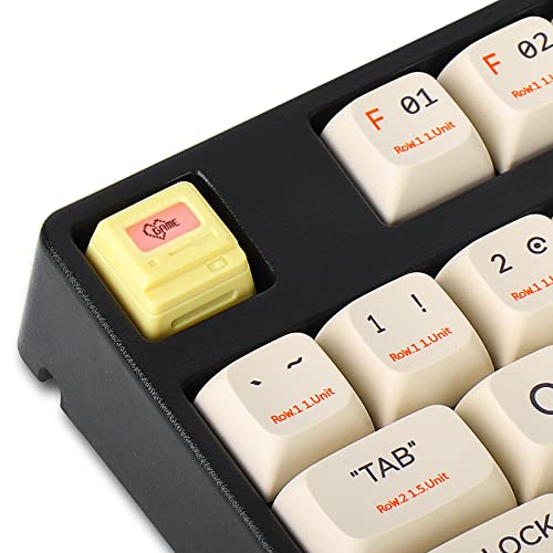 YIMAGUJRX DIY Tastenkappen für ESC Tasten, individuelle Tastenkappen mit klassischem Retro durchscheinendem Design für mechanische Gaming-Tastatur (gelb) von YIMAGUJRX