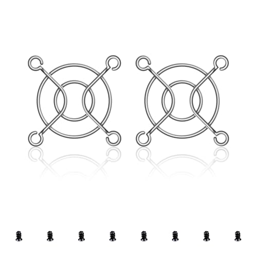 YIMATEECO Lüftergitter 40mm Lüfterabdeckung, 2Stü Fan Grill Metallgrill Fingerschutz Schutzgitter Metal Grill Belüftung für 40x40mm CPU Lüfter, Computer Kühllüfter (40 * 40mm, 2Stü, Silber) von YIMATEECO