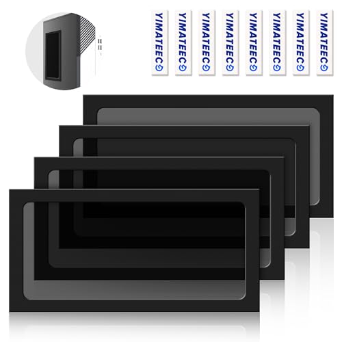 YIMATEECO Staubfilter Lüfterabdeckungen PC 280mm für Computer-Kühlerlüfter, Netzteil, Nylon 80 Maschen, Magnetischer Rahmen, PC-Lüfter, PC-Kühler, Staubdicht(Nylon, 140 * 280mm, 4Stü, Schwarz) von YIMATEECO