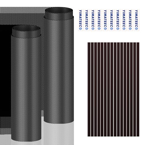 YIMATEECO Staubfilter PC 400 x 300 mm, DIY PC Gehäuse Staub Mesh Filter Abdeckung Staubdichte Lüfterabdeckung PVC Staubschutzgitter mit Magnetstreifen für PC Kühler (400 x 300mm, 4Stü, Schwarz) von YIMATEECO