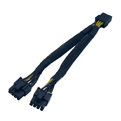 YIMIKEDAYA 8-polig Buchse zu Dual 2X 8 Pin (6 + 2) Stecker PCI Express Netzteil GPU VGA PCIe Y-Splitter Erweiterung Kabel 20cm von YIMIKEDAYA