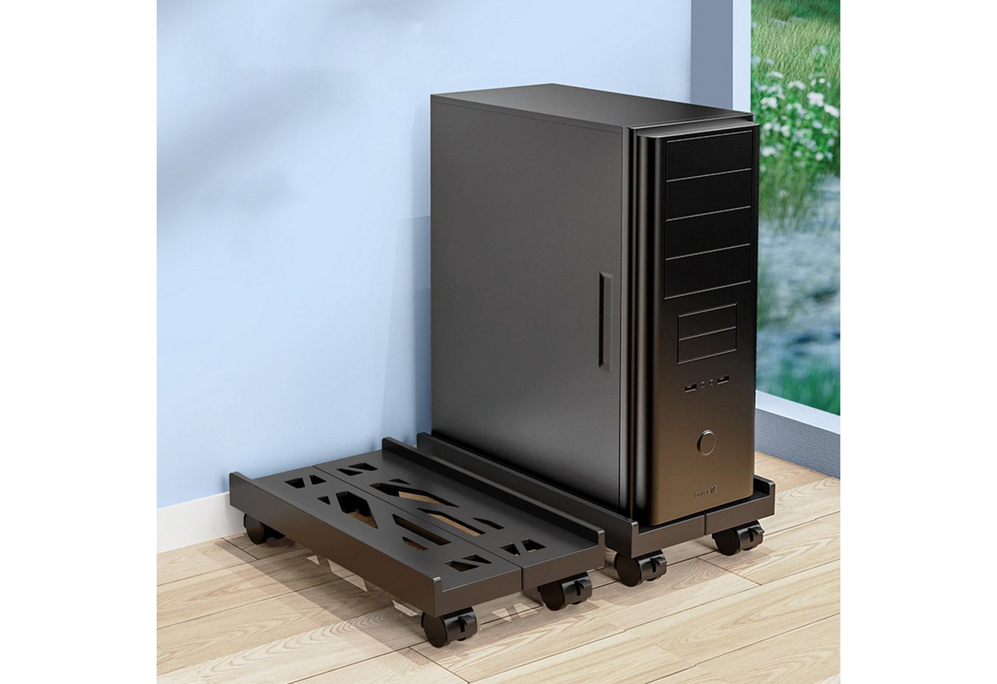 YINDN CPU-Ständer, Universal Mobile Ständer mit 4 Rollenfeststellbar Laptop-Ständer, (Einstellbare Computer Rollwagen, feststellbar CPU Halterung, Belastbar bis 30kg, verstellbarer, Laptop-Ständer für PC, für Computer-Host und Lautsprecher) YINDN CPU-Ständer, Universal Mobile Ständer mit 4 Rollenfeststellbar Laptop-Ständer, (Einstellbare Computer Rollwagen, feststellbar CPU Halterung, Belastbar bis 30kg, verstellbarer, Laptop-Ständer für PC, für Computer-Host und Lautsprecher) von YINDN