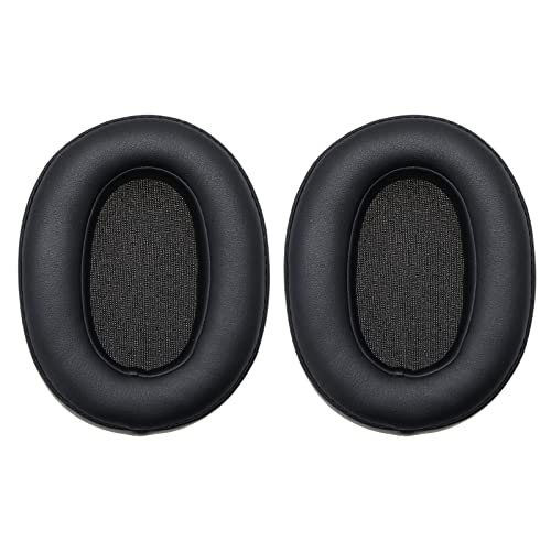 YINETTECH 1 Paar Ohrpolster Ersatz Kompatibel mit Sony WH-XB900N Kopfhörer Ohrpolster aus Proteinleder und Schwamm Kopfhörer Zubehör Ohr Abdeckung Polster in Schwarz von YINETTECH