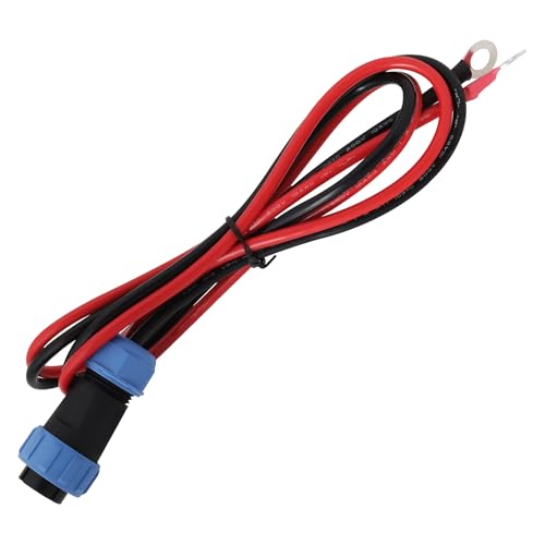 YINETTECH 1 Stück 2-poliger SP21-Luftfahrt-Stecker auf O-Terminal-Kabel 10AWG Wasserdicht IP68 Geeignet für Tragbare Ladestationen Batterien Usw. (1 M) von YINETTECH