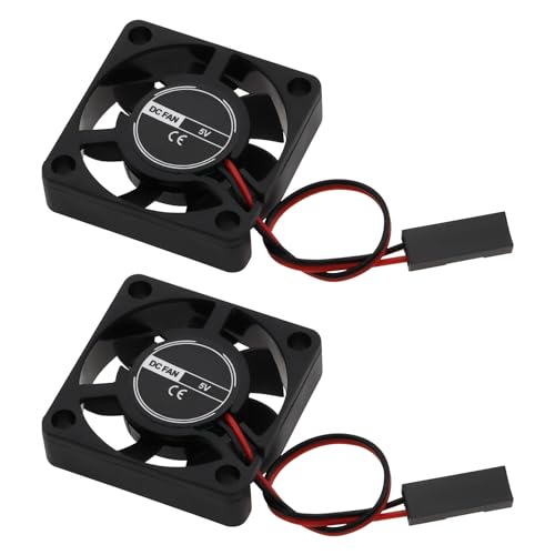 YINETTECH 2 STK. 30 MM X 30 MM X 7 MM Bürstenloser Lüfter 5 V 0,15 A Öllagerlüfter 2-poliger C-Anschluss 3007 3007S 7-Blatt-Lüfter Schwarz von YINETTECH