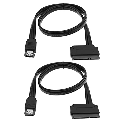 YINETTECH 2 STÜCKE Stromversorgung ESATA Kabel 5V ESATAp ESATA USB 2.0 Combo auf 22-poliges SATA Kabel für 2,5 Zoll 3,5 Zoll Festplattenlaufwerk Verlängerungskonverterkabel 50 cm von YINETTECH