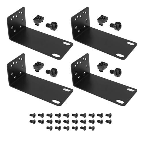 YINETTECH 2 Sets Rackmount Kit Montagehalterung kompatibel mit TP-Link 13 Zoll Rackmount Switches Routers Controllern schwarz YINETTECH 2 Sets Rackmount Kit Montagehalterung kompatibel mit TP-Link 13 Zoll Rackmount Switches Routers Controllern schwarz von YINETTECH