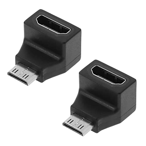 YINETTECH 2 x 90 Grad HDMI auf Mini HDMI Adapter Ersatz rechtwinkliger Micro HDMI Stecker auf HDMI Buchse Anschluss Zubehör für HD Camcorder Digitalkameras Media Center YINETTECH 2 x 90 Grad HDMI auf Mini HDMI Adapter Ersatz rechtwinkliger Micro HDMI Stecker auf HDMI Buchse Anschluss Zubehör für HD Camcorder Digitalkameras Media Center von YINETTECH