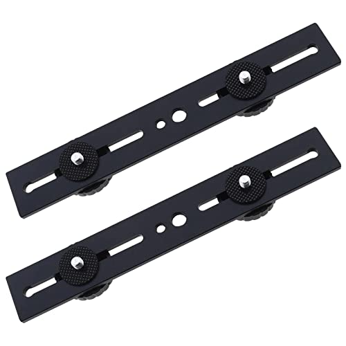 YINETTECH 2 x Dual-Blitz-Kamera-Halterung, Ersatz, 2 Blitzhalterungen, Kamera-Lichthalterung, mit 1/4-Zoll-Schraube, Zubehör für DSLR-Kamera, LED-Licht YINETTECH 2 x Dual-Blitz-Kamera-Halterung, Ersatz, 2 Blitzhalterungen, Kamera-Lichthalterung, mit 1/4-Zoll-Schraube, Zubehör für DSLR-Kamera, LED-Licht von YINETTECH