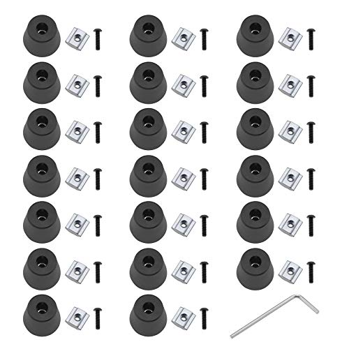 YINETTECH 20 Set 2020 Profil Antivibrationsfüsse Kit mit Landing Gummi T-Schlitz Gleitmutter M3 Schraubenschlüssel Absorber Protector für 3D-Drucker YINETTECH 20 Set 2020 Profil Antivibrationsfüsse Kit mit Landing Gummi T-Schlitz Gleitmutter M3 Schraubenschlüssel Absorber Protector für 3D-Drucker von YINETTECH