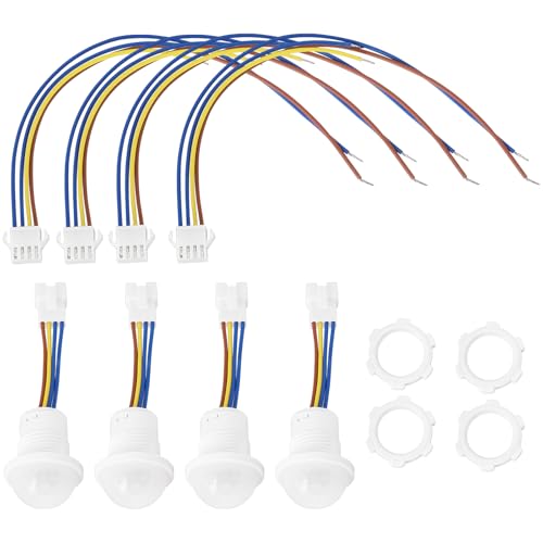 YINETTECH 4 Stück Infrarot Bewegungsmelder Lichtschalter AC 110-220 V PIR Sensor Smart Detection Schalter für Energiesparlampen LED Deckenleuchten YINETTECH 4 Stück Infrarot Bewegungsmelder Lichtschalter AC 110-220 V PIR Sensor Smart Detection Schalter für Energiesparlampen LED Deckenleuchten von YINETTECH