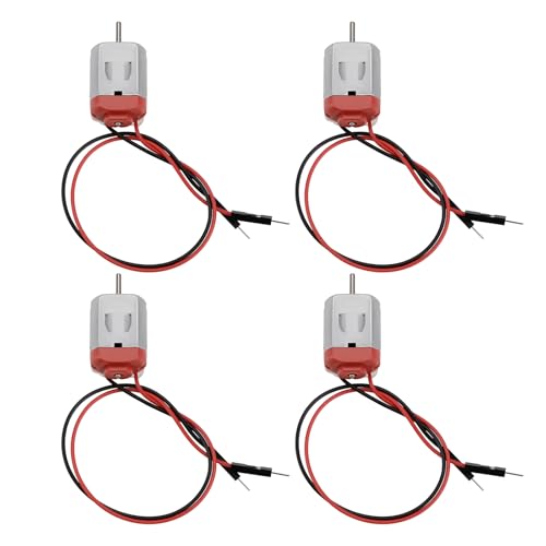 YINETTECH 4-teilige Miniatur-Gleichstrommotoren Typ 130 1V - 6V Hobbymotor 17000-18000 U/min Elektrischer Mikromotor Geeignet für Hobbyprojekte Heimwerkerspielzeug Wissenschaftliche Projekte von YINETTECH