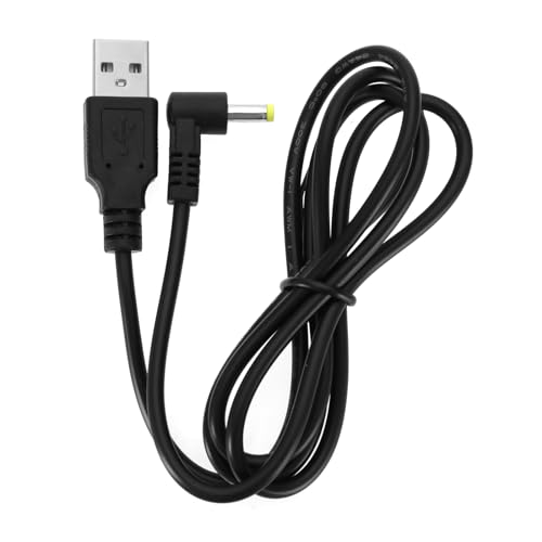 YINETTECH DC Ladegerät USB Ladekabel 4mm Rundes DC Stromkabel Kompatibel mit Panasonic Camcorder HC-V/HC-VX/HC-W/HC-WX K2GHYYS00002 Schwarz von YINETTECH