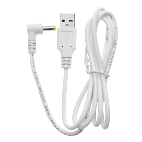 YINETTECH DC Ladegerät USB Ladekabel 4mm Rundes DC Stromkabel Kompatibel mit Panasonic Camcorder HC-V/VX/W/WX K2GHYYS00002 Weiß von YINETTECH