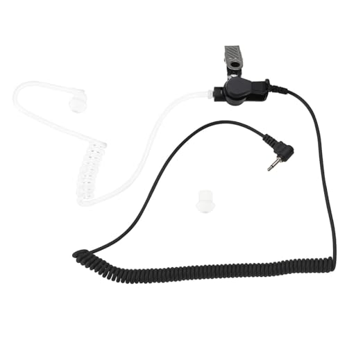 YINETTECH Kopfhörer mit Schallschlauch Und 2,5-mm-Klinkenstecker (Nur Empfangen/Hören) Verdeckter Akustikschlauch-Headset-Ohrhörer für Smartphones Funkgeräte Transceiver mit Pilz-Ohrhörern von YINETTECH