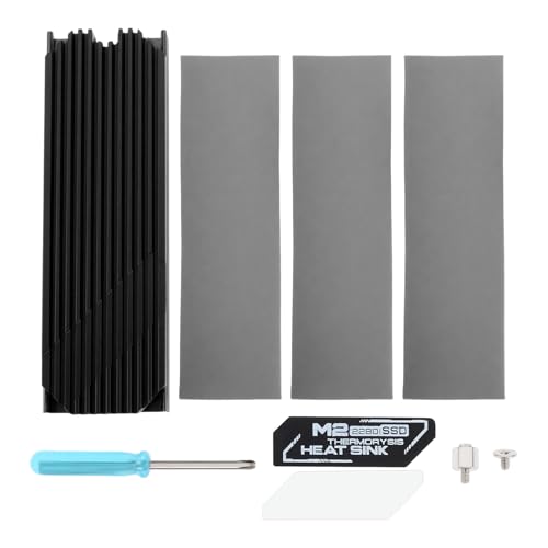 YINETTECH M.2 2280 SSD NVME Kühlkörper Kühler Kit Einzel Doppel Seite Kühlkörper Aluminium Schwarz von YINETTECH