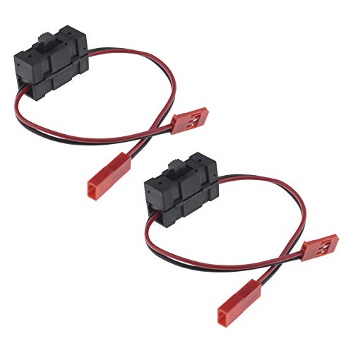 YINETTECH RC-Empfänger Schalter 2Pcs RC Auto Empfänger EIN/Aus Schalter Mit JST Stecker 6V Fit Für HSP 1/10 1/8 Nitro Elektrische Fernbedienung Auto Boot Flugzeug Buggy Truck Ersatzteile von YINETTECH