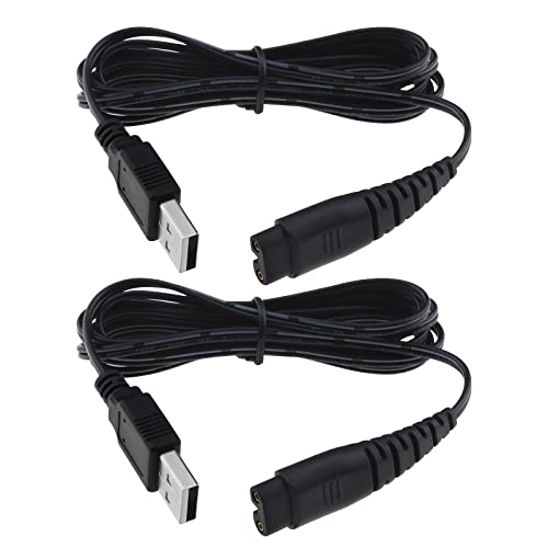 YINETTECH Rasierer-Ladekabel, Ersatz, kompatibel mit Hatteker RFC-588 RFC-598 RFC-690 RFC-692 RFC-696 RSCX-9598 RSCX-7568 Rasierer-Ladekabel, 5 W, 5 V, 1,2 m, 2 m von YINETTECH