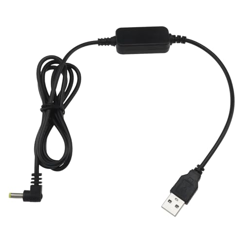 YINETTECH USB 5V auf DC 12V Stromkabel DC 4.0mm x 1.7mm Spannungswandler Step-Up-Kabel Netzteil-Adapterkabel für Router Modems Bluetooth-Lautsprecher Schwarz von YINETTECH