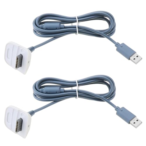 YINETTECH USB-Ladekabel, Ladekabel, 1,5 m, USB-Ladekabel, kompatibel mit Xbox 360 Wireless Gamepad Controller, 2 Stück von YINETTECH